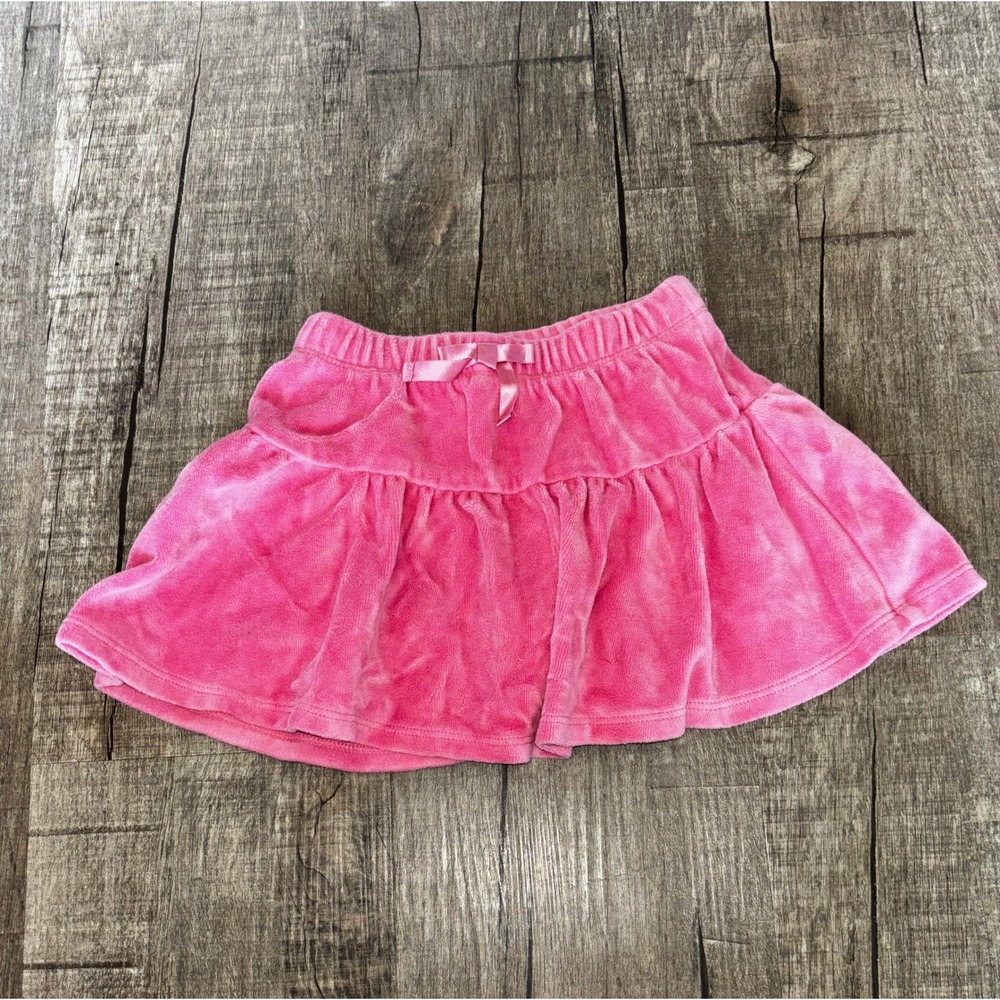 Gymboree‎ Pink Velour Skort Girls 12-18 Months Ruffle Skirt with Built-in Shorts